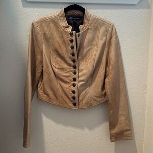 I.N.C. Leather Crop Jacket